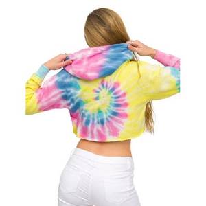 Prix d'usine Pull à manches longues ample 100% coton Tie Dye Hoodie pour femmes Hiver Pull ample et ample Fabrication - Product Image 4