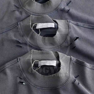 เสื้อยืดผู้ชายดีไซน์ใหม่สไตล์คัสตอม ลุคดิสเทรส ระบายอากาศ แห้งเร็ว เป็นมิตรกับสิ่งแวดล้อม แขนสั้น ผลิตจากโพลีเอสเตอร์/คอตตอน สตรีทแวร์ - Product Image 4