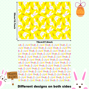 <b>Easter</b> Themed Biodegradable Recyclable Disposable Art <b>Paper</b> <b>Wrapping</b> <b>Paper</b> Set Cartoon Bunny Egg Carrot Patterns for Florist - Product Image 2