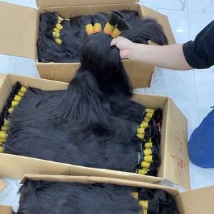 ผมต่อแบบชาวเวียดนามสีดำตรงธรรมชาติทำจากวัตถุดิบบริสุทธิ์30นิ้ว - Product Image 2