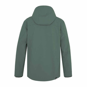 Veste coupe-vent à coquille souple pour hommes, tissu souple, imperméable, capuche, randonnée hivernale, vente en gros - Product Image 2
