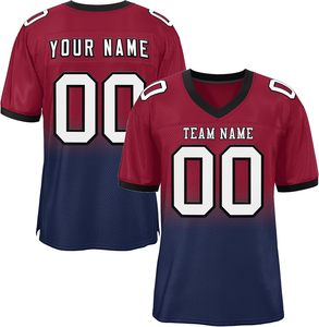 Maillot de football américain personnalisé avec nom et numéro, qualité professionnelle, séchage rapide, respirant, été, rayé, grande taille, anti-humidité - Product Image 3