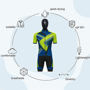 Ensemble de maillots de cyclisme respirants, nouveau design, séchage rapide, manches courtes, cuissard rembourré, uniforme de cyclisme en gros, maillot de cyclisme pour hommes - Product Image 3