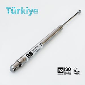 ผลิตในตุรกี CE ISO9001 แก๊สสตรัท 316L SS 682 มม. 26.85 นิ้ว 50-750 นิวตัน สำหรับเตียงโรงพยาบาล, กันสาดรถบ้าน, ช่องเปิดหลังคา และตู้เก็บของ - Product Image 1