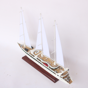 Gia Nhien Fabricante Diseño personalizado LE PONANT BARCO MODELO DE MADERA-MODELO DE BARCO DE MADERA DE ALTA CALIDAD-ARTESANÍA - Product Image 6