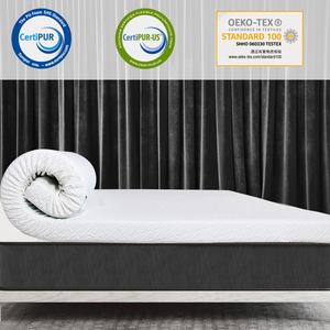 Vente en gros de surmatelas aéré en mousse mémoire de forme en gel haute densité pour les maux de dos surmatelas avec couverture souple amovible - Product Image 2
