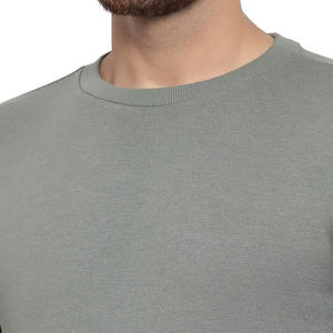 Sudadera Deportiva de Algodón 100% para Hombre, con Cuello Redondo, Diseño de Logotipo Estampado por Transferencia de Calor, Lisa, de Alta Calidad, para Invierno - Product Image 5