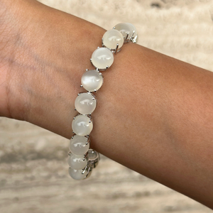 สร้อยข้อมือเทนนิสตาแมวเงินสเตอร์ลิง925แท้เครื่องประดับโรเดียมชั้นดีสำหรับงานปาร์ตี้ของขวัญวันเกิด - Product Image 2