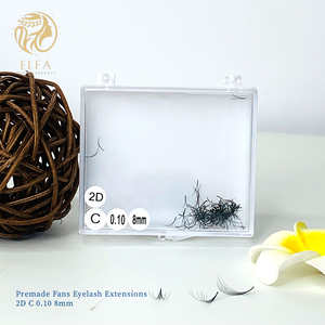โรงงานผลิตขนตาปลอมคุณภาพสูงจากเวียดนาม ขนตาแบบแฮนด์เมด โอเบร 2 มิติ ความหนา 0.10 ขนาด 8 มม. ขนตาแบบพัด ปริมาณมาก งอนแบบ CC ขายส่ง ทำจากเส้นใยไฮลอน - Product Image 2
