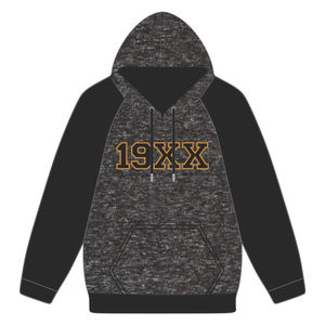 Sweat à capuche brodé Alpha APA Premium Charcoal & Black Manches raglan Vêtements de fraternité grecque Divine Nine Année de fondation 190X - Product Image 2