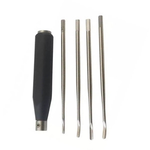 Juego de elevador curvo recto de cabeza de mazo intercambiable de 4mm y 5mm, equipo Dental de acero inoxidable, potencia Manual aprobada por CE ISO - Product Image 5