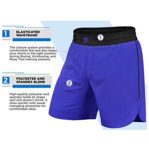 Vêtements d'entraînement modernes pour athlètes actifs, shorts MMA favorisant la flexibilité et les mouvements fluides - Product Image 3
