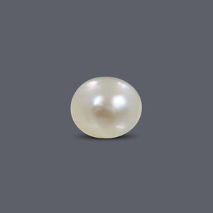Perle de Basra 2,41 carats, perle d'eau douce naturelle blanche pour bijoux ou fabrication de bijoux, trou personnalisable - Product Image 1