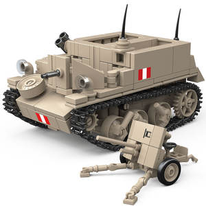 1/35 Scale <strong>Model</strong> <strong>Kit</strong> <strong>Military</strong> British Universal Bren Carrier Armored Vehicle 2 Pounder Anti-Tank Gun Building Blocks Set 389pcs - Product Image 1