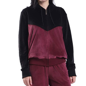 Venta al por mayor personalizado mujer invierno Casual chándal conjunto algodón poliéster sudor traje cremallera sólido Jogging traje personalizable - Product Image 3