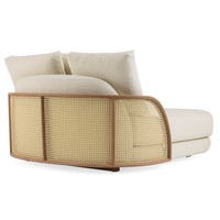 Chaise longue GETZ haut de gamme contemporaine capitonnée en bois massif, fauteuil de designer confortable, lit de repos de luxe pour villa de style farmhouse