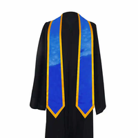 Écharpe de graduation en gros de haute qualité, personnalisée pour le lycée, 100 % polyester respirant, avec logo personnalisé, unisexe