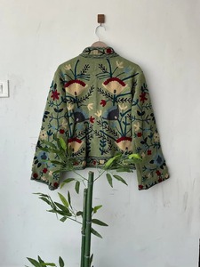 Chaqueta Suzani de algodón bordada, fabricante y mayorista, abrigo Suzani de mujer bohemio, chaqueta Suzani de algodón bordada - Product Image 6