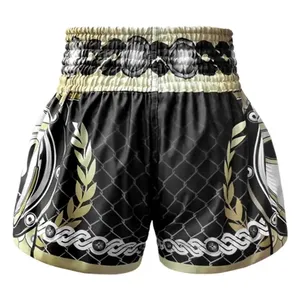 Pantalones cortos Mma de secado rápido transpirable patrón personalizado Muay Thai hombres Mma pantalones cortos Unisex hecho en Pakistán pantalones cortos Mma de alta calidad
