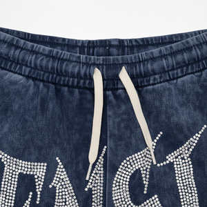 Short de survêtement taille moyenne pour hommes de haute qualité 100% coton solide Vintage brodé respirant séchage rapide - Product Image 3