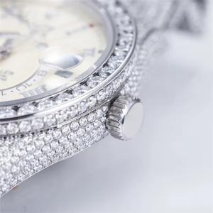 Reloj Mecánico Automático Black Pearl Jewels BPJ1193 de 41 mm con Esfera Blanca, Diamantes Moissanite, Cristal y Cierre Oculto - Product Image 4