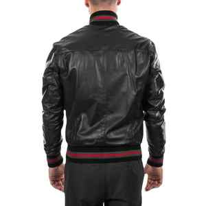 Nueva marca de ropa de cuero Chaqueta de cuero para hombre Chaqueta negra Chaqueta de cuero de oveja de moda británica de alta calidad para hombres - Product Image 3