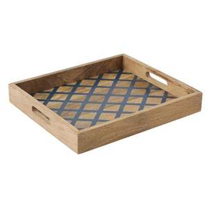 Handmade <b>wooden</b> <b>serving</b> <b>tray</b> square with resin texture inside - luxury <b>serving</b> - dining top - Product Image 1