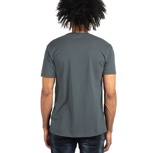 Camisetas de cuello redondo de algodón con logotipo personalizado, camisetas de cuello redondo de algodón cómodas, camiseta básica informal suave y transpirable, camiseta de cuello redondo para hombre - Product Image 2