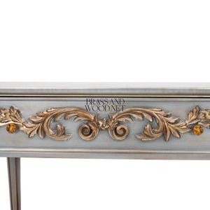 Luxury Classic <b>Console</b> <b>Table</b> Handcrafted Wooden Design with <b>Gold</b> Floral Details Elegant French Style Furniture - Product Image 4
