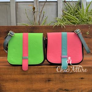 Sac à bandoulière pour femme en cuir recyclé écologique ethnique à la mode Sac à main à bandoulière en cuir coloré durable de haute qualité - Product Image 1