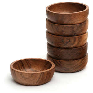 Tazón de Madera con Acabado Natural Más Vendido para Decoración de Mesa de Comedor y para Servir Ensaladas y Frutas - Product Image 6