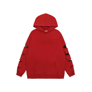 El mejor nuevo diseño personalizado Cool Pullover Hoodie Men Distressed Logo Hoodies Perfect Street wear Fashion Men Distressed Logo Hoodies - Product Image 6