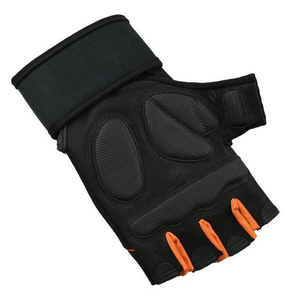Neoprene Weight Lifting Glove Anti <b>Slip</b> <b>Half</b> Fingers Gloves Fitness Exercise Training Sports Gloves Orange L - Product Image 1