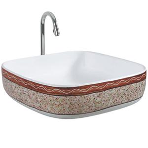 Lavabo de mesa Lavabo Hotel Diseño de moda Lavabo hecho a mano Tocador de baño Lavabo de encimera Lavabo de cemento - Product Image 5