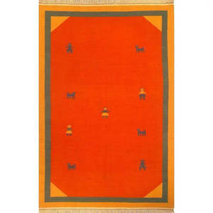 พรมเปอร์เซียชิราซแบบเดียวกันที่ไม่เหมือนใคร ขนาด 10'2 x 6'6 - Product Image 1