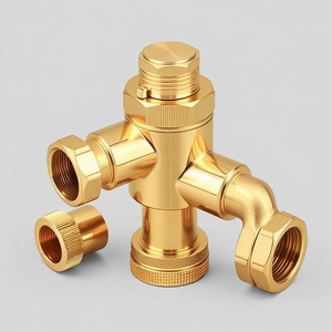 High Quality Brass Flare Fitting High Strength Flare <b>Nut</b> Bulkhead <b>Tee</b> Straight Zinc Plated High for Plumbing HVAC Systems - Product Image 5