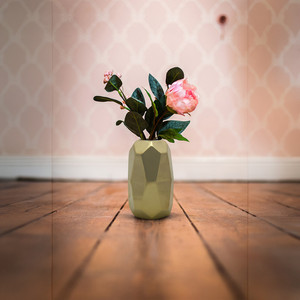 CGV5106GD - Small Gold Geometric <b>Vase</b> - 3.7 W x 6.1 H - Product Image 6