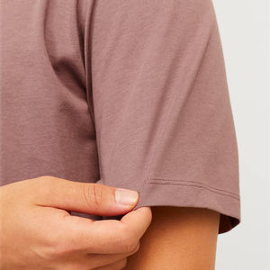 Top classement o-cou hommes 100% coton T-Shirt Logo imprimé personnalisé meilleure qualité couleur unie Streetwear tissu peigné - Product Image 6