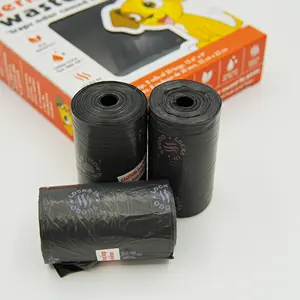 ถุงขยะ PVC สำหรับสัตว์เลี้ยงแบบย่อยสลายได้พลาสติกพลาสติกพีวีซีสีดำย่อยสลายได้พิมพ์ลายย่อยสลายได้ตามธรรมชาติ - Product Image 1