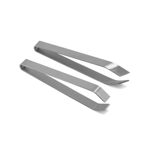 2025คีบกระดูกปลาแหนบแบนและเอียงทำจากเหล็กสแตนเลสสำหรับใช้ในครัวมืออาชีพ - Product Image 3
