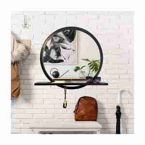 Handmade Modern Design Cosmetic <b>Mirror</b> with Round <b>Wooden</b> Frame New Design Wall Decorative Handicraft Export Quality From India - Product Image 2