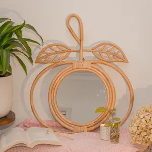 Vente en gros de rotin rond rustique en forme de pomme pour enfants et bébés Décoration intérieure Utilisation de la salle de bain et décoration de la chambre - Product Image 2