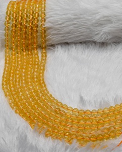 Perles rondes en pierre précieuse naturelle de qualité supérieure, citrine teinte, 8 mm, en vrac, Anshul Impex, prix de gros - Product Image 1
