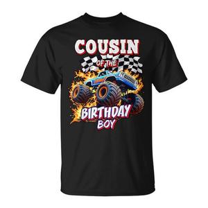 Camiseta de Monster Truck para Cumpleaños con Diseño Personalizable de Primo, Ideal para Fiestas de Cumpleaños Promocionales - Product Image 1