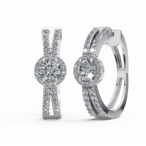 Boucles d'oreilles en diamant en forme de cercle Arsinoe Radiance 9 KT 14 KT 18 KT Or Coupe ronde Bijoux cultivés en laboratoire Vente en gros OEM B2B Fournisseur d'exportation - Product Image 5