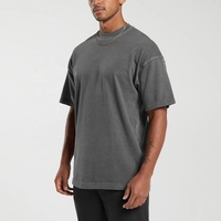 T-shirts personnalisés 100 % coton pour hommes, coupe oversize, manches courtes, imprimé formel, écologiques, infroissables, en tissu tricoté 220g