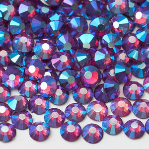 Selina Cristal Ecológico, Cristales Sueltos de Vidrio Morado con Reverso Plano, 12 Facetas, Sin Fijación en Caliente, Efecto Neón Aurora, para Prendas y Fundas de Teléfono - Product Image 4