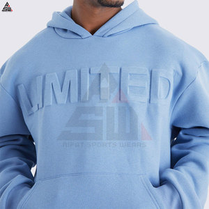 Sudaderas con capucha en relieve de alta calidad de primera calidad, Impresión de logotipo personalizado, sudaderas con capucha en relieve transpirables y cómodas para hombres - Product Image 4