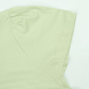 OEM 2025 meilleur prix femmes 100% coton T-shirts décontracté à manches courtes conception de logo personnalisé pour salle de sport marche doux teint uni - Product Image 4