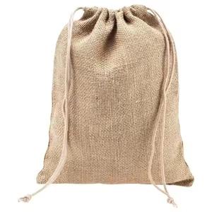 Bolsa de lona de yute, diseño liso con nudo de cuerda, uso perfecto para compras, bolsa de lona hecha a mano de alta calidad, bolsas de gran tamaño - Product Image 3